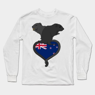 Gerbil New Zealand (dark) Long Sleeve T-Shirt
